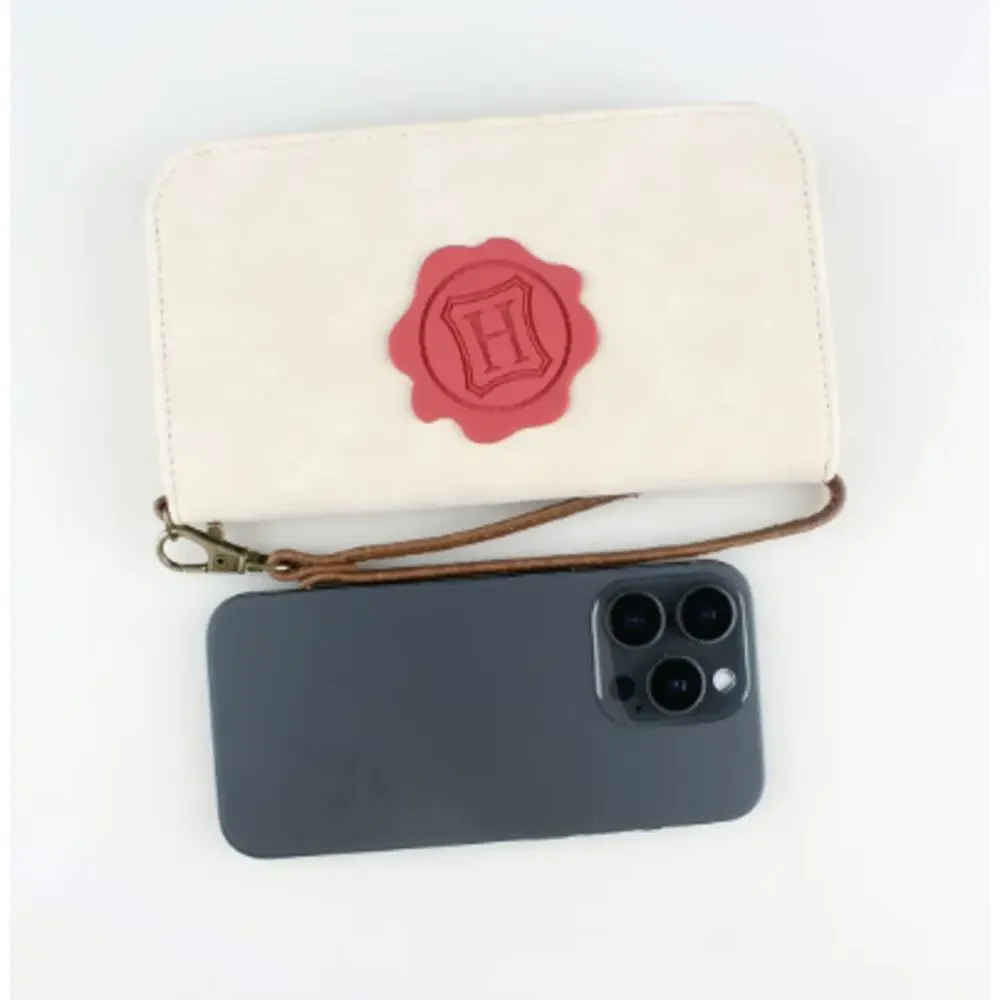 Harry Potter Hogwarts Letter Wristlet, Wallet, Beige, Vegan Leather - New